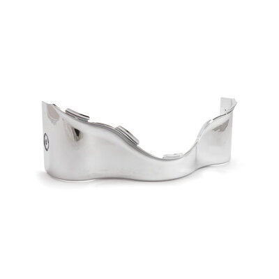 Lower outer batwing fairing trim skirt. Chrome