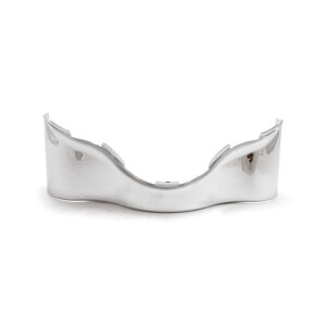 Lower outer batwing fairing trim skirt. Chrome
