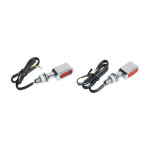 Fastline, LED 3-1 taillight/turn signals. Chrome/amber lens