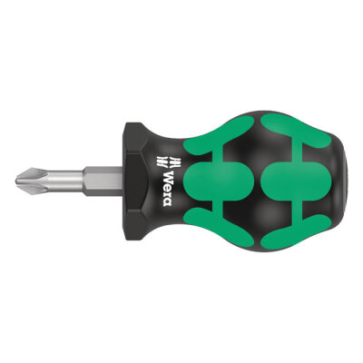 Wera Stubby screwdriver series 355 PZ2 for Pozidriv screws