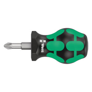 Wera Stubby screwdriver series 355 PZ2 for Pozidriv screws