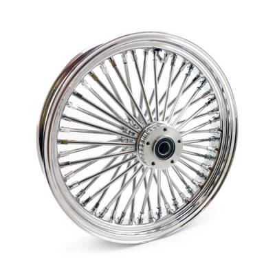 MCS Radial 48 fat spoke front wheel 3.50 x 18 DF chrome