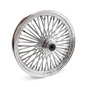 MCS Radial 48 fat spoke front wheel 3.50 x 18 SF chrome