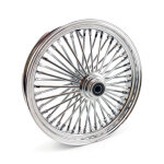 MCS Radial 48 fat spoke front wheel 3.50 x 18 SF chrome