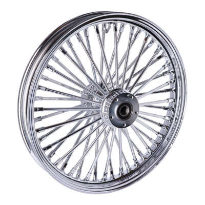 MCS radial 48 fat spoke front wheel 2.15 x 19 DF chrome