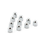 Colony, M10 x 1.25 acorn nuts, chrome. Low Crown
