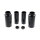 Cult-Werk, 6-piece fork tube cover kit. Gloss black. Logo