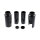 Cult-Werk, 6-piece fork tube cover kit. Gloss black. Logo