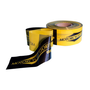 Motorcycle storehouse, barrier tape black/yellow