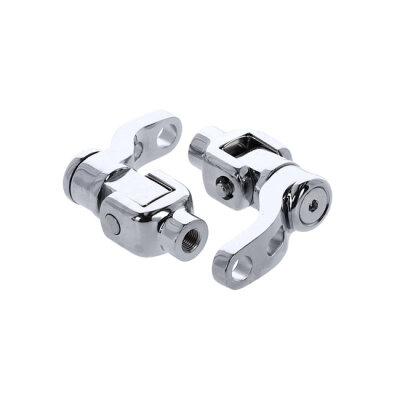 M8 Softail passenger footpeg mount kit, 360° adj. Chrome