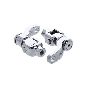 M8 Softail passenger footpeg mount kit, 360° adj. Chrome