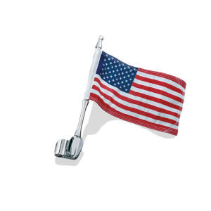 Kuryakyn, Antenna flag mount with us flag, chrome