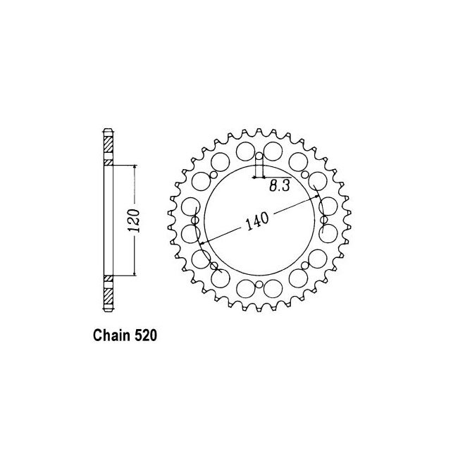 JT Rear Sprocket 487.44