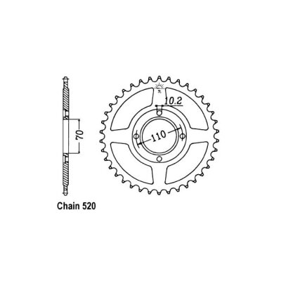 JT Rear Sprocket 247.35