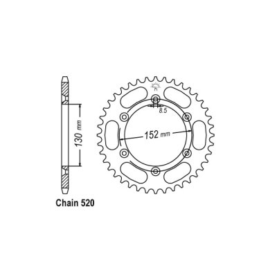 JT Rear Sprocket 8.48