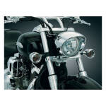 Kuryakyn, Front deep dish bezels w/smoke lenses, amber bulb