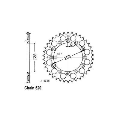 JT Rear Sprocket 210.48