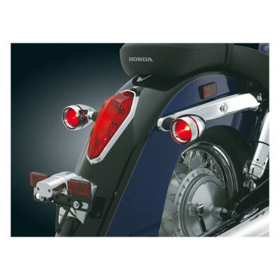 Kuryakyn, Deep dish bezels w/red lenses, chrome