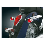 Kuryakyn, Deep dish bezels w/red lenses, chrome