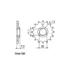 JT Front Sprocket 434.16