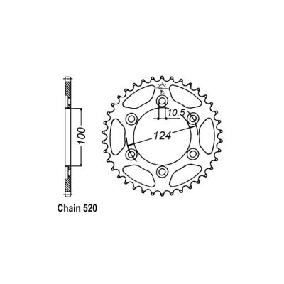 JT Rear Sprocket 735.45