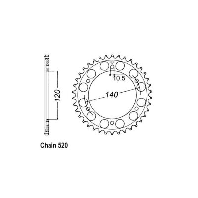 JT Rear Sprocket 1490.44