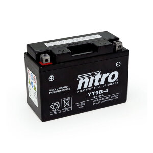 Nitro sealed YT9B-4 AGM battery inkl. 7,50 Euro Batteriepfand