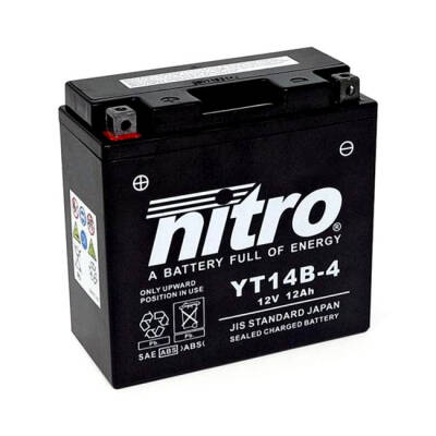 Nitro sealed YT14B-4 AGM battery inkl. 7,50 Euro Batteriepfand