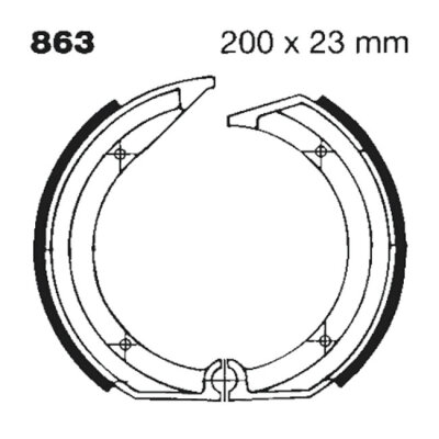EBC plain brake shoes