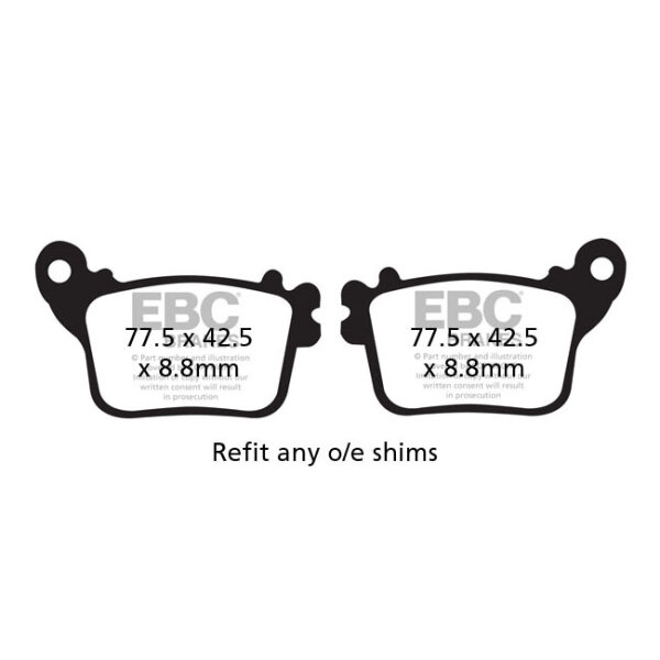 EBC V-pad Semi Sintered brake pads