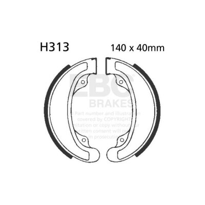 EBC plain brake shoes