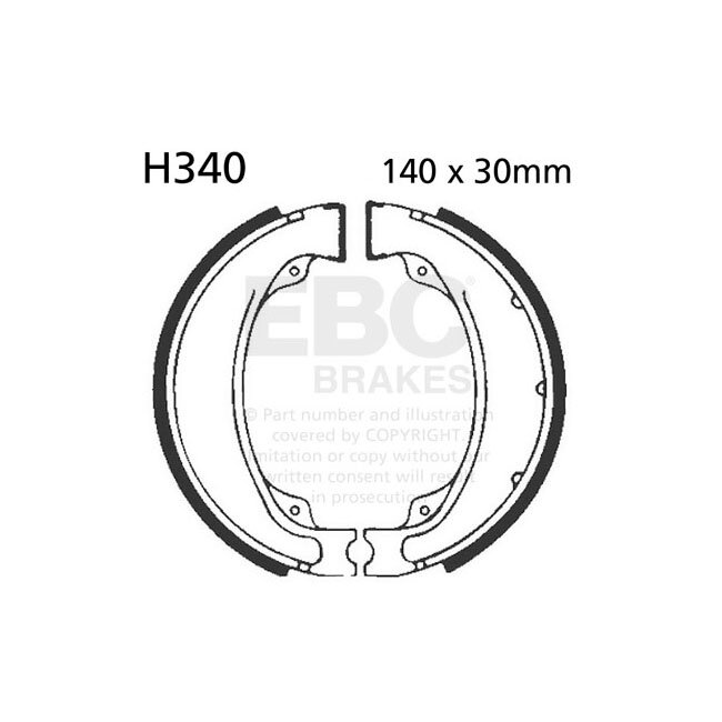 EBC plain brake shoes