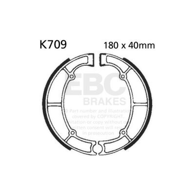 EBC plain brake shoes