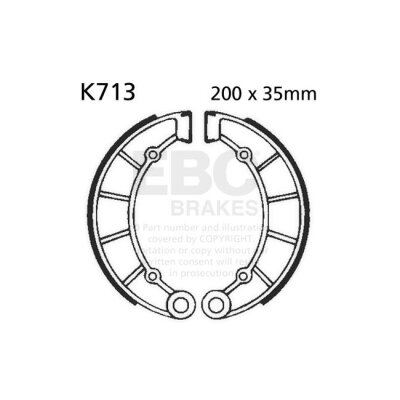 EBC plain brake shoes