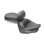 Mustang 2-p wide touring vintage seat plain black