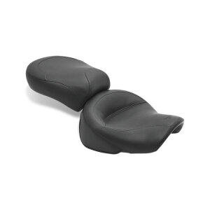 Mustang 2-p wide touring vintage seat plain black