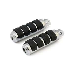Comfort foot pegs. Small diameter. Chrome
