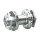 Chrome dual flange hub 5/16" holes