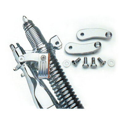 Front springer turn signal relocation kit. Chrome