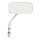 Small rectangular mirror. short stem, chrome