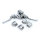 Chrome h.bar control kit, 3/4" bore