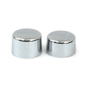 Front axle nut cap kit. Chrome