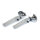 Ribbed foot peg set. Clamp-on. Chrome