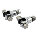 Passenger foot peg stud assembly. 3/8". Chrome