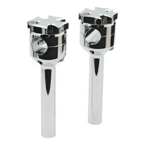 Maltese riser set. 6" rise. Chrome