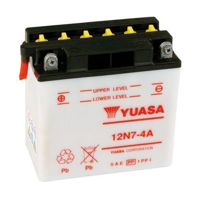 Yuasa, 12V lead-acid battery. 7Ah inkl. 7,50 Euro Batteriepfand