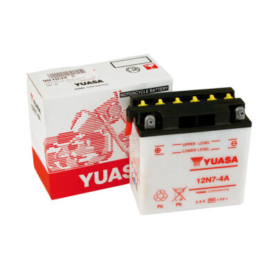 Yuasa, 12V lead-acid battery. 7Ah inkl. 7,50 Euro Batteriepfand