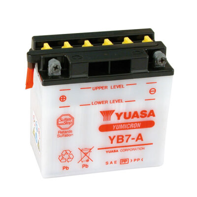 Yuasa, Yumicron 12V lead-acid battery YB7-A. 7Ah inkl. 7,50 Euro Batteriepfand