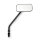 Small rectangular mirror. long stem, black