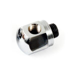 Rocker box oil gauge fitting. Chrome